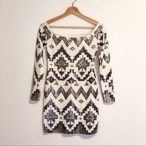 Express sequined mini dress (S)